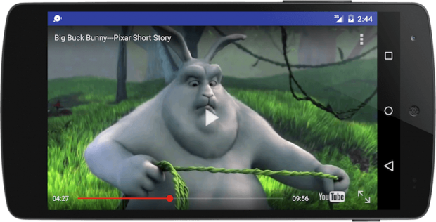 YouTubePlayerView Example