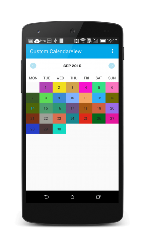 Custom Calendar View Library in Android Decorator