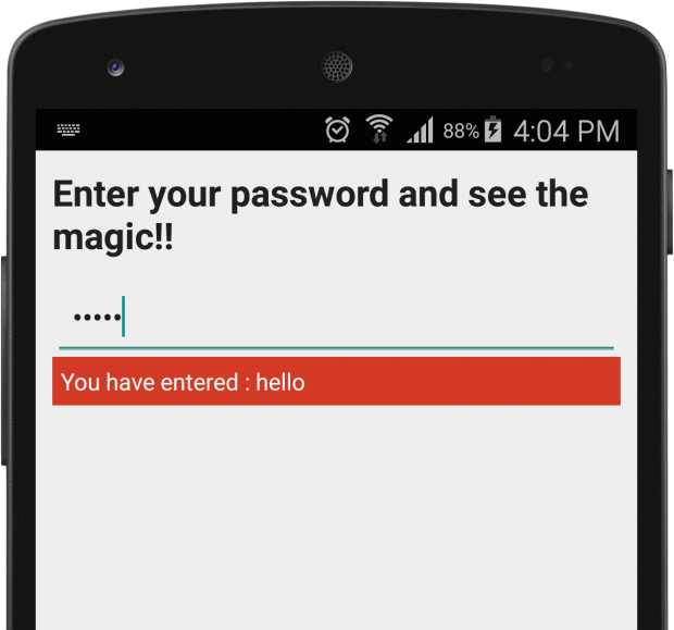 Android TextWatcher Example