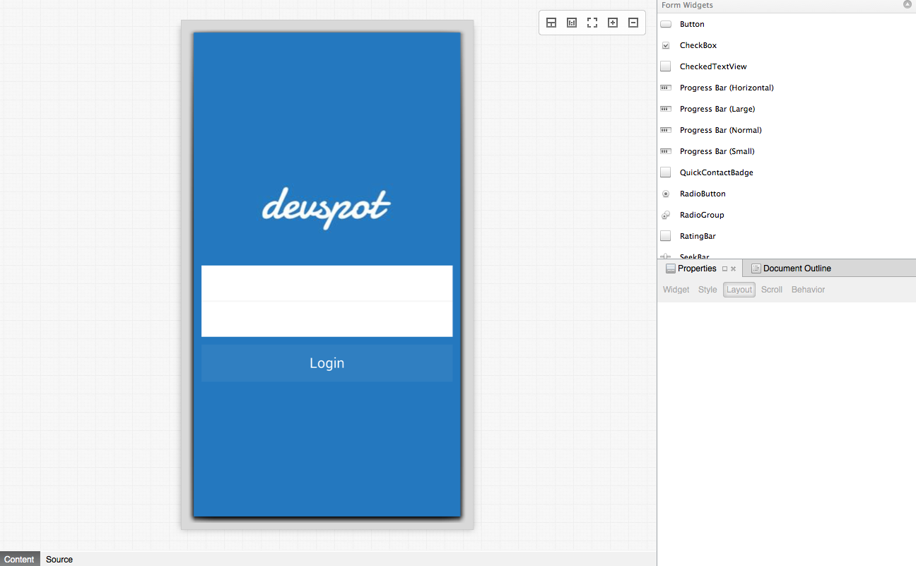 Login Screen using Xamarin