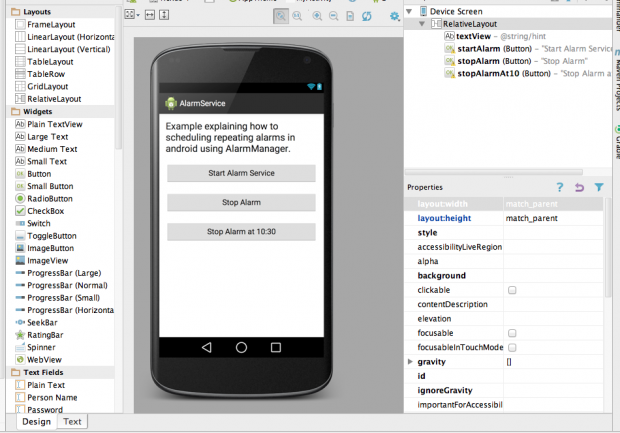 AlarmManager Example in Android