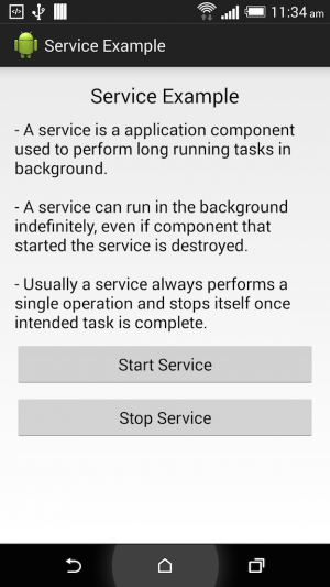 Android Service Example