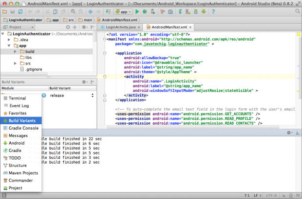 Change Build Variants in Android Studio