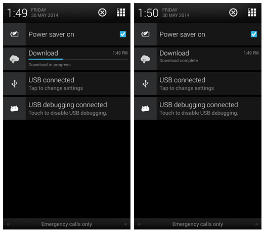 Displaying Progress Notification in Android Example