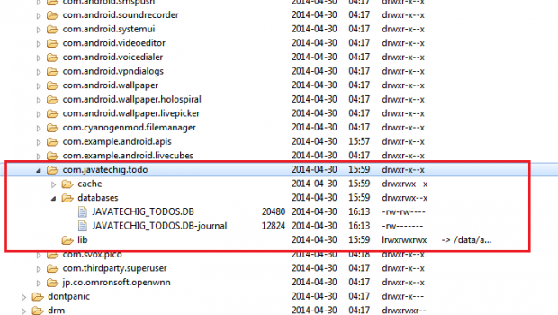 Database location