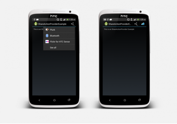 ShareActionProvider Example in Xamarin