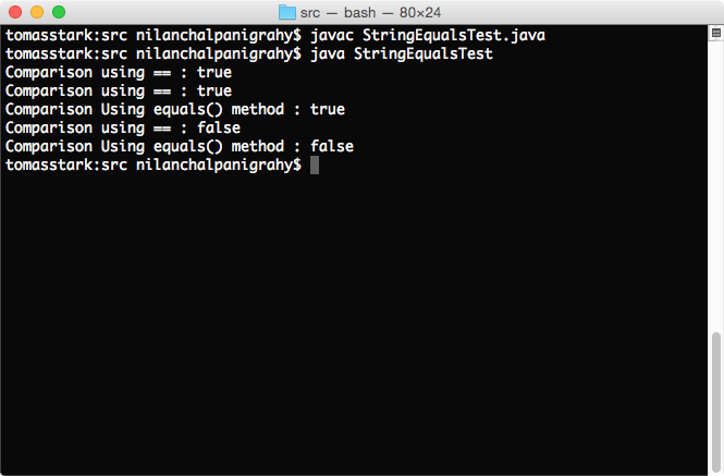How to Test String Equality in Java