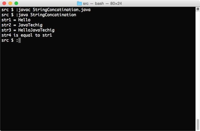 String Concatenation Test in Java