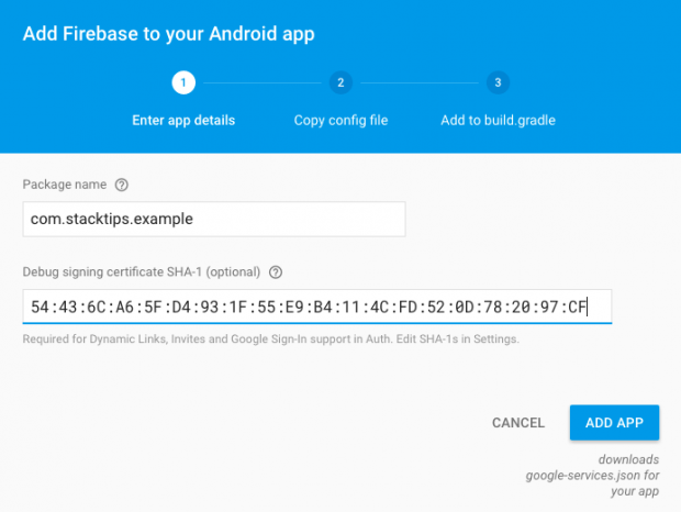 Firebase Android Configuration